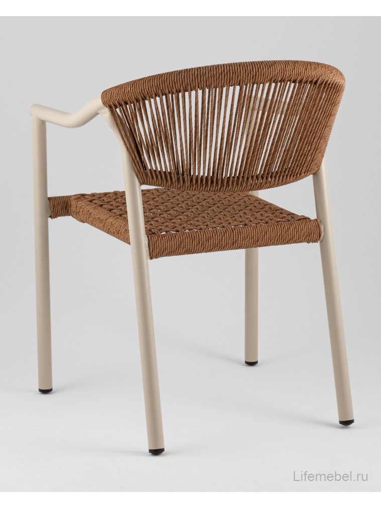 Металлический стул Лиана коричневый / бежевый