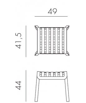 Пластиковый табурет Poggio