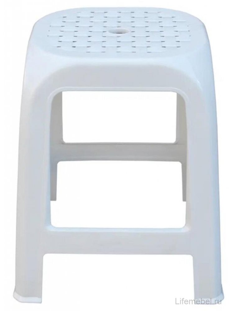 Пластиковый табурет Стиль белый