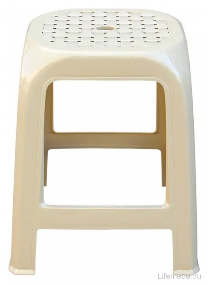 Пластиковый табурет Стиль бежевый