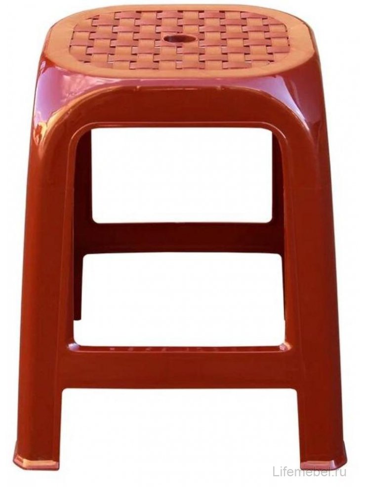 Пластиковый табурет Стиль коричневый