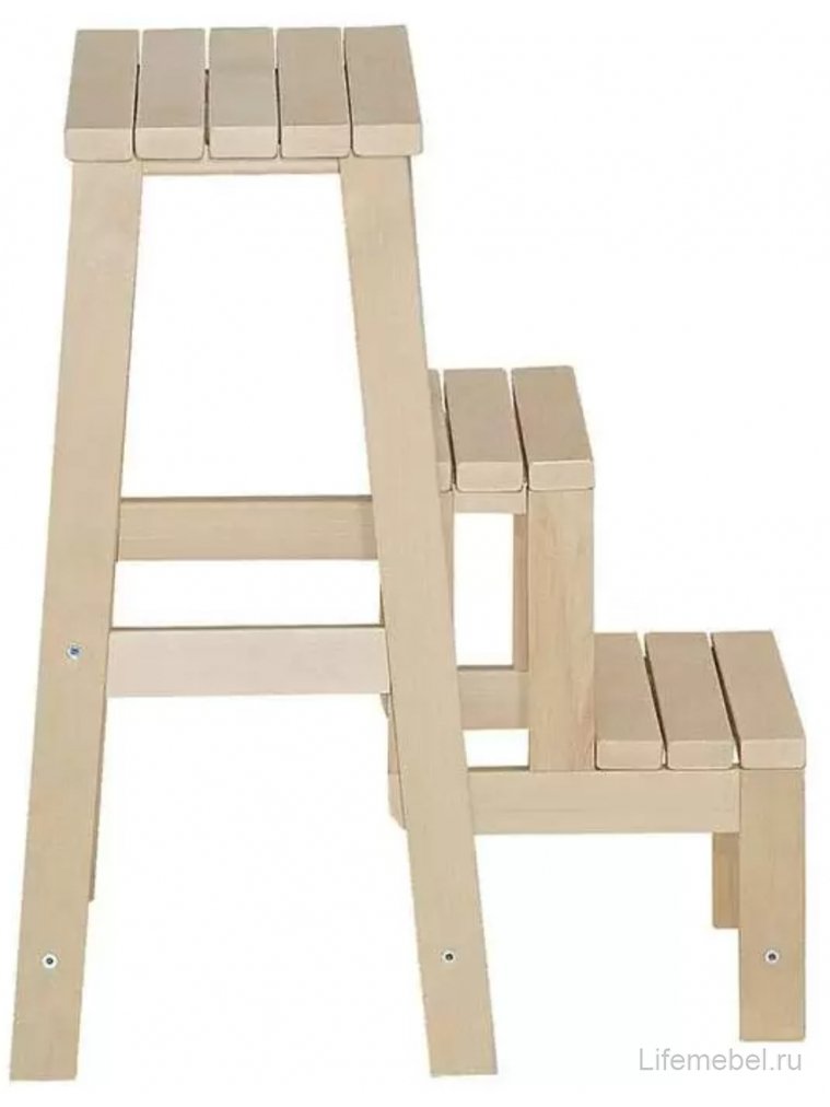 Табурет-стремянка Марк натуральное дерево
