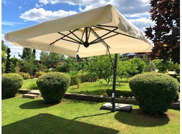 Зонт профессиональный 3х4 м Napoli Braccio антрацит / слоновая кость