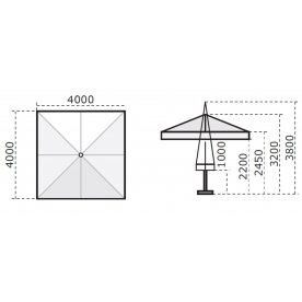 Зонт 091/4040LETA1S