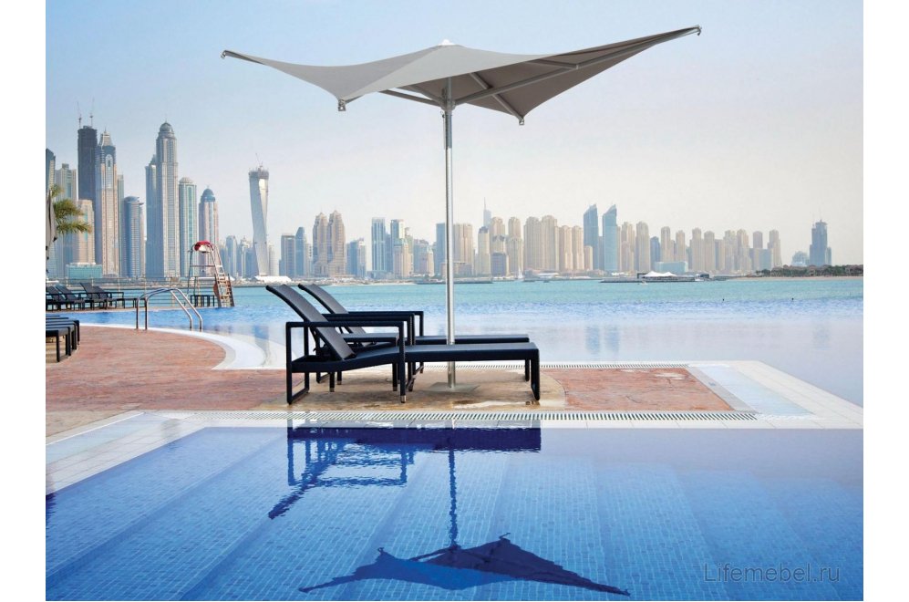 Зонт Vela стальной / серо-коричневый