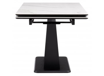Обеденный стол Кели 140(200)х80х76 белый / черный
