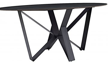 Керамический стол Космо AustriIia sand black / каркас черный