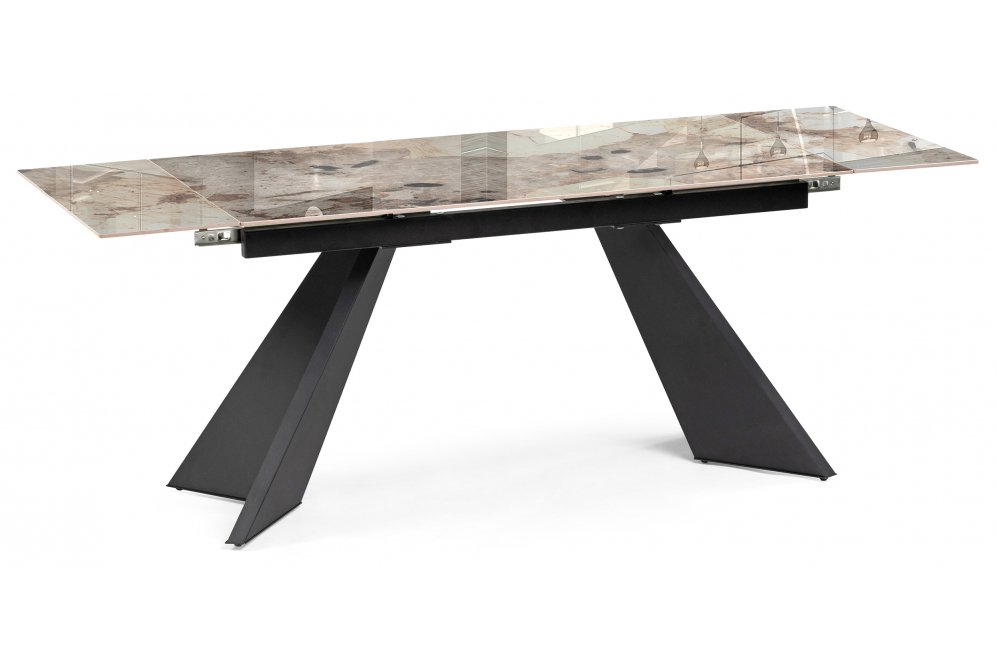 Керамический стол Ливи 140(200)х80х78 patagonia bronze / черный