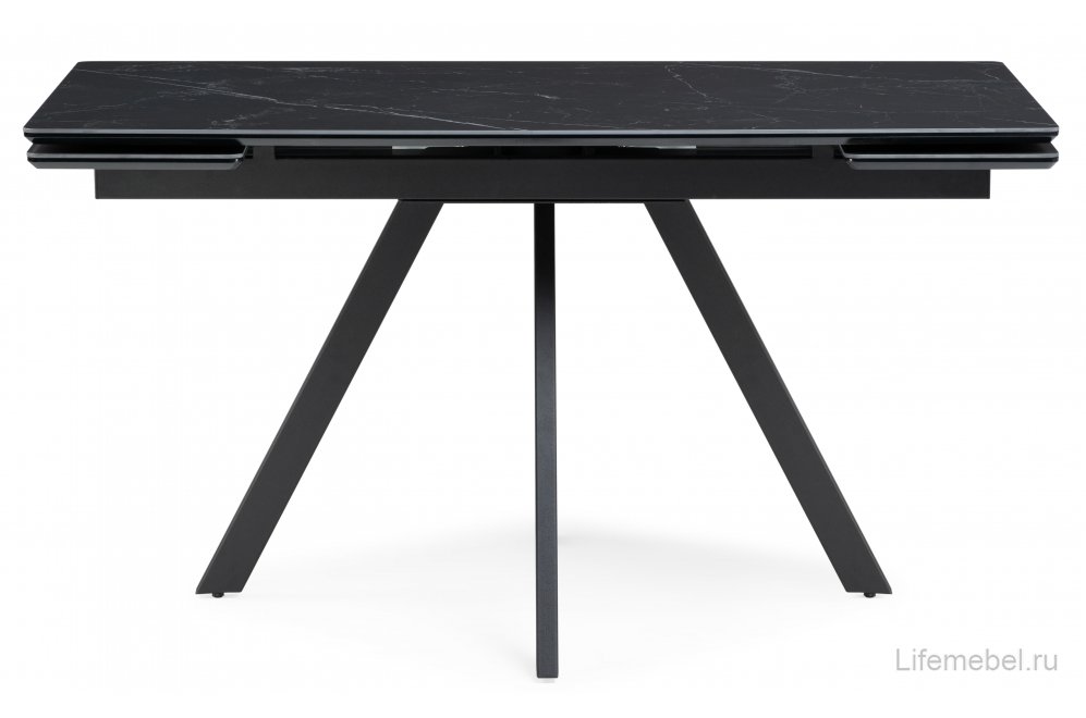 Керамический стол Вилли 140(200)х80х75 черный мрамор shakespeare black / черный