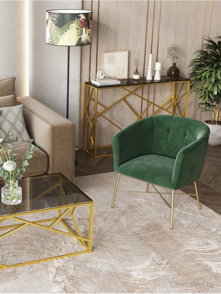 Консоль Париж стекло smoke / золото