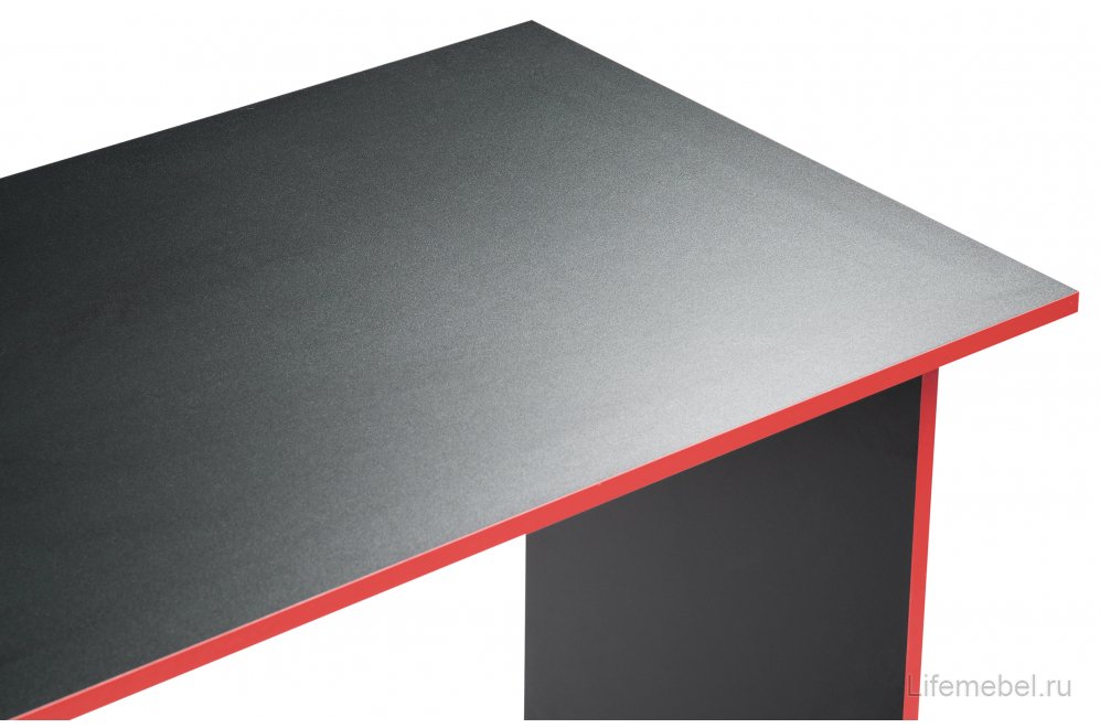 Письменный стол Эрмтрауд черный / красный  - Уцененный экземпляр