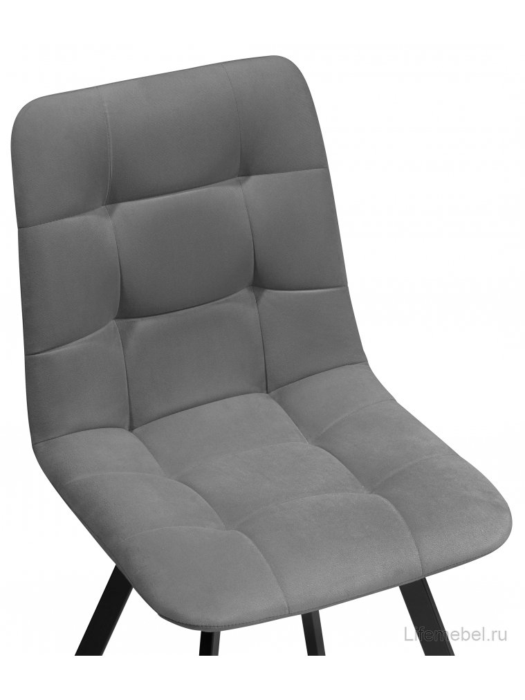 Комплект стульев Чилли 2 шт темно-серый / черный