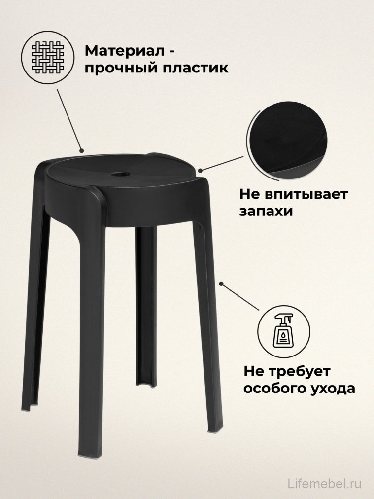 Табурет Bovel black