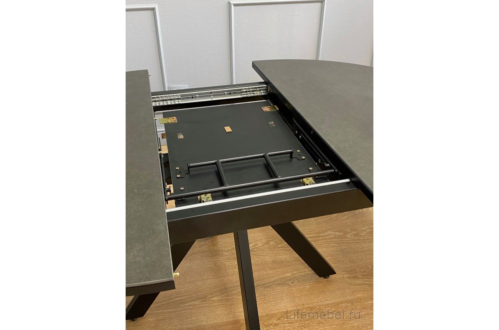 Стол Арчи темно-серый / черный