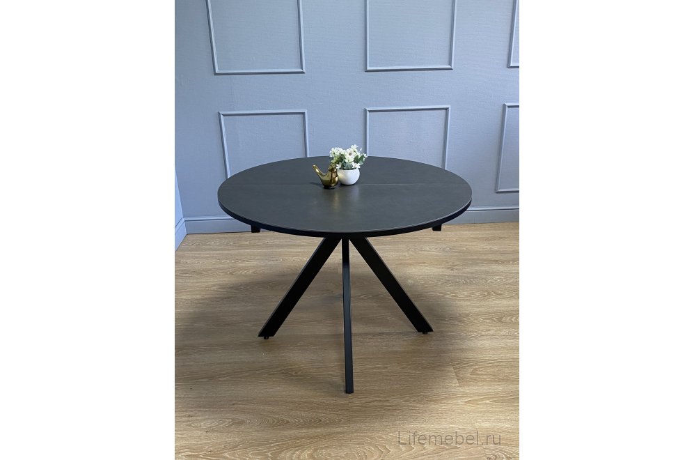 Стол Арчи темно-серый / черный