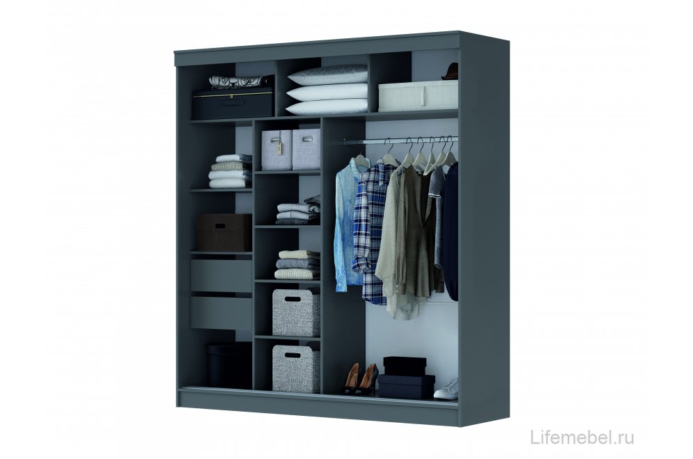 Шкаф-купе Орион 200 графит