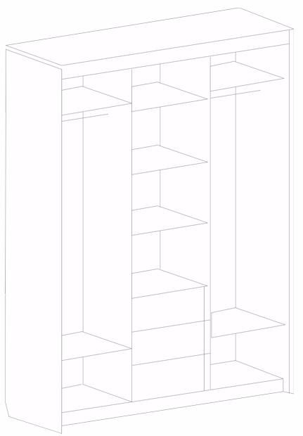 Шкаф-купе ШК-05 орех миланский