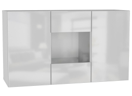 Навесной шкаф Лоук 1 белый / белый глянец