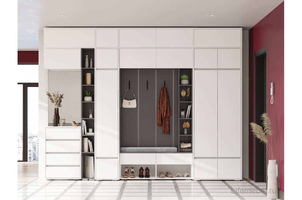 Навесной шкаф Роут 4 белый