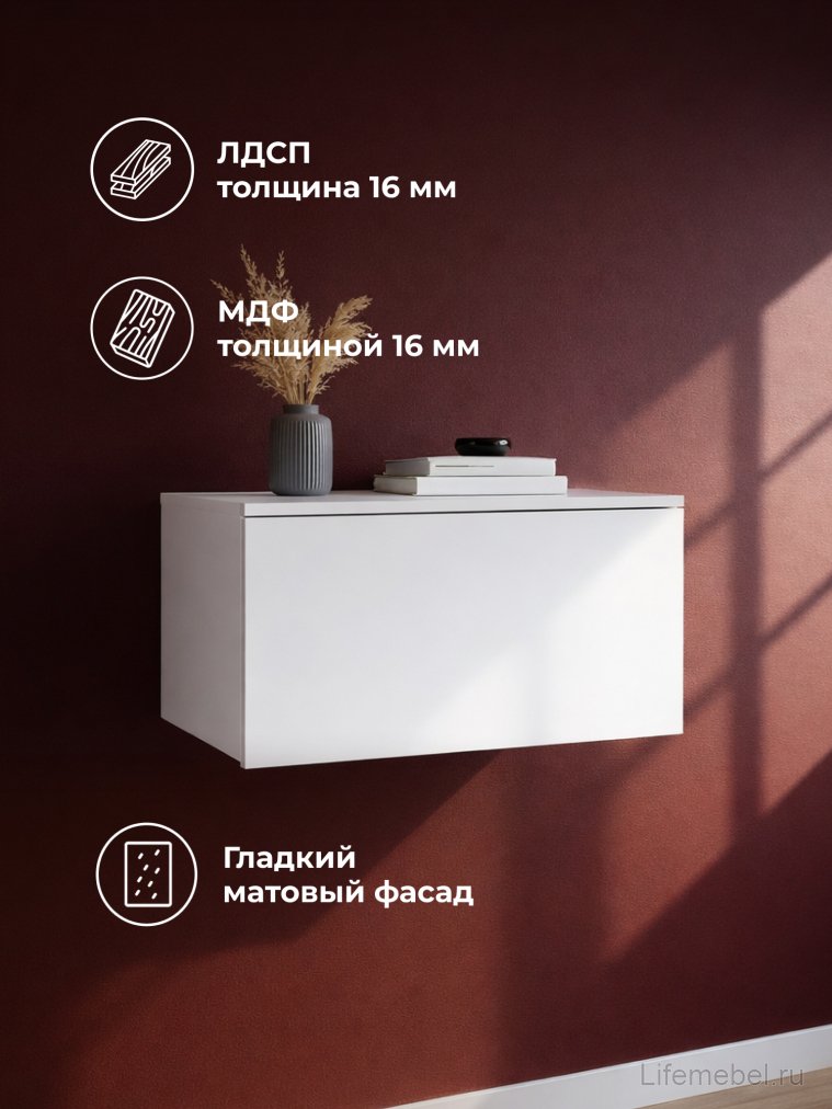 Навесной шкаф Роут малый белый