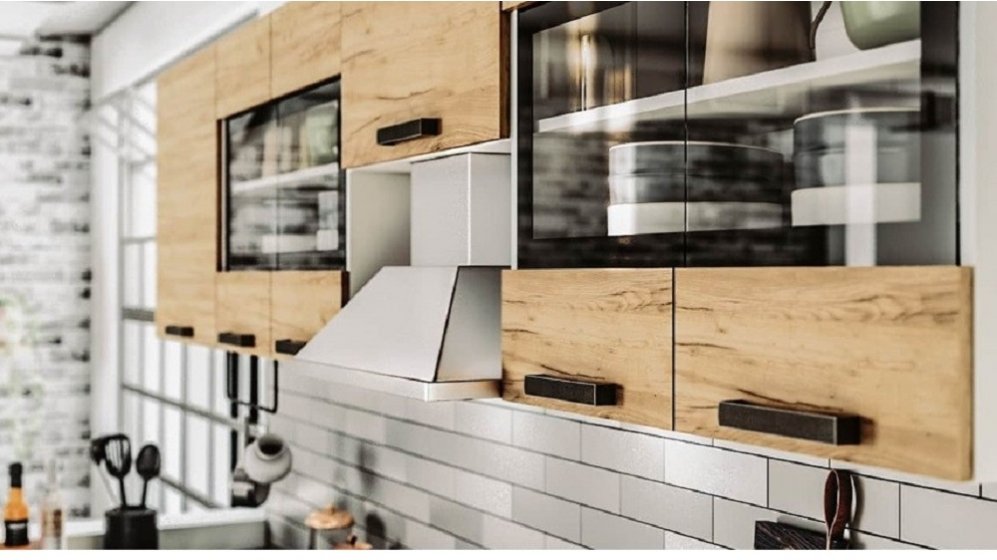 Шкаф навесной 2-дверный дуб крафт