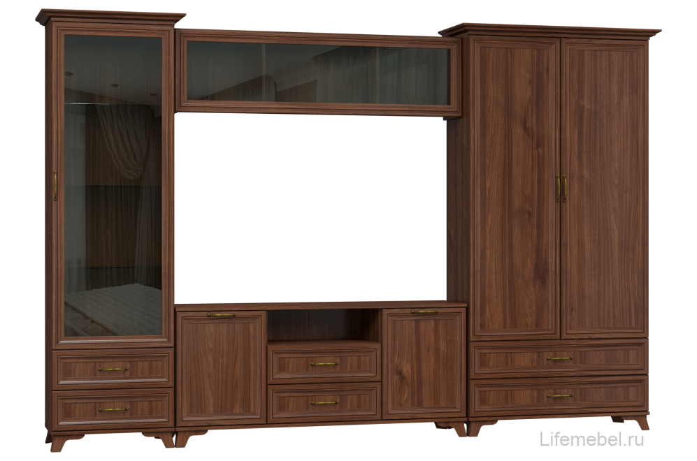 Шкаф навесной Джассан орех селект