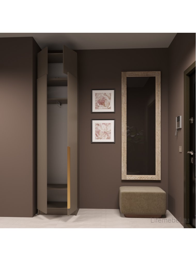 Шкаф навесной Голд Бостон глиняно-серый