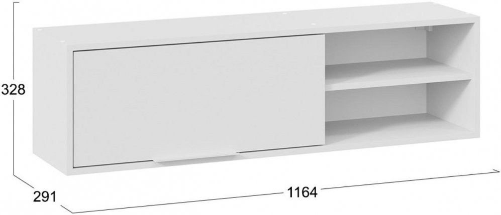 Шкаф навесной Марли белый