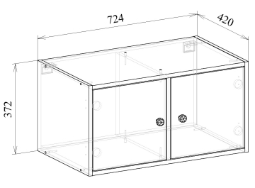 Шкаф навесной Прайм-21-1