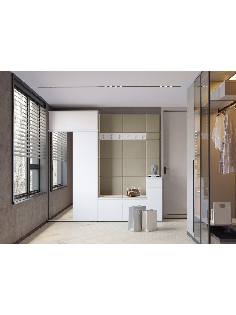 Шкаф навесной Шторм 100 белый