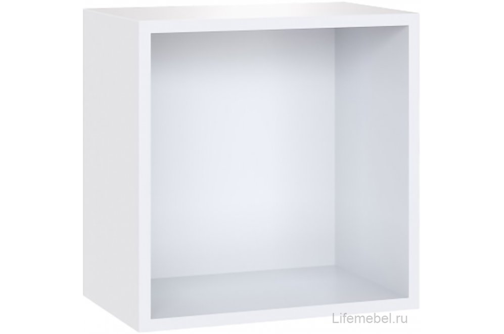 Шкаф навесной Сириния Куб 1 белый снег