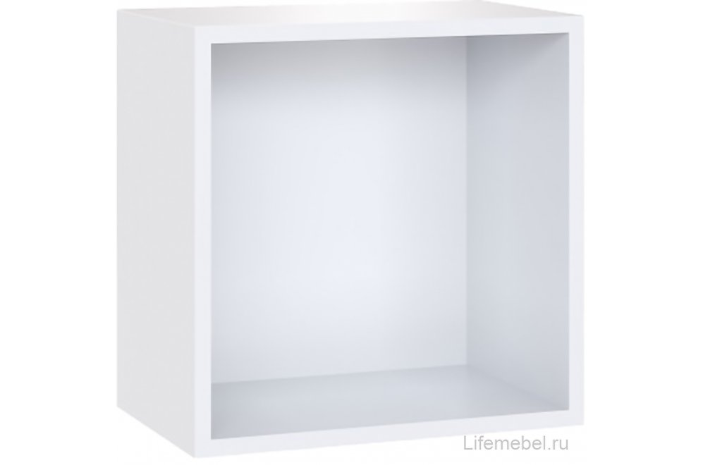 Шкаф навесной Сириния Куб 2 белый снег