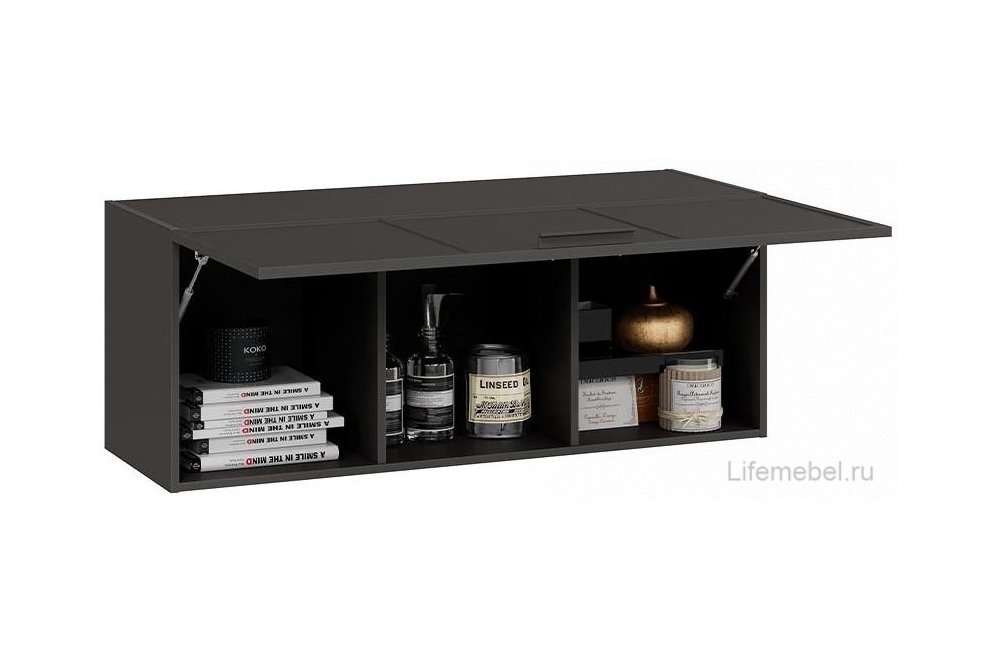 Шкаф навесной Стелла серый вулкан / фон серый