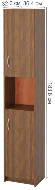 Шкаф Милана-16 правый орех