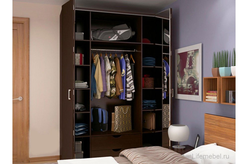 Шкаф для одежды и белья 555 венге