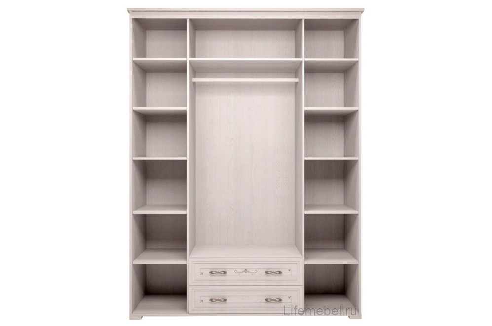 Шкаф четырехдверный для одежды Афродита 02 с ящиком лиственница сибио