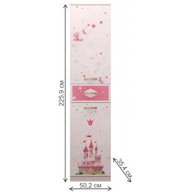 Шкаф-пенал Принцесса 15 левый