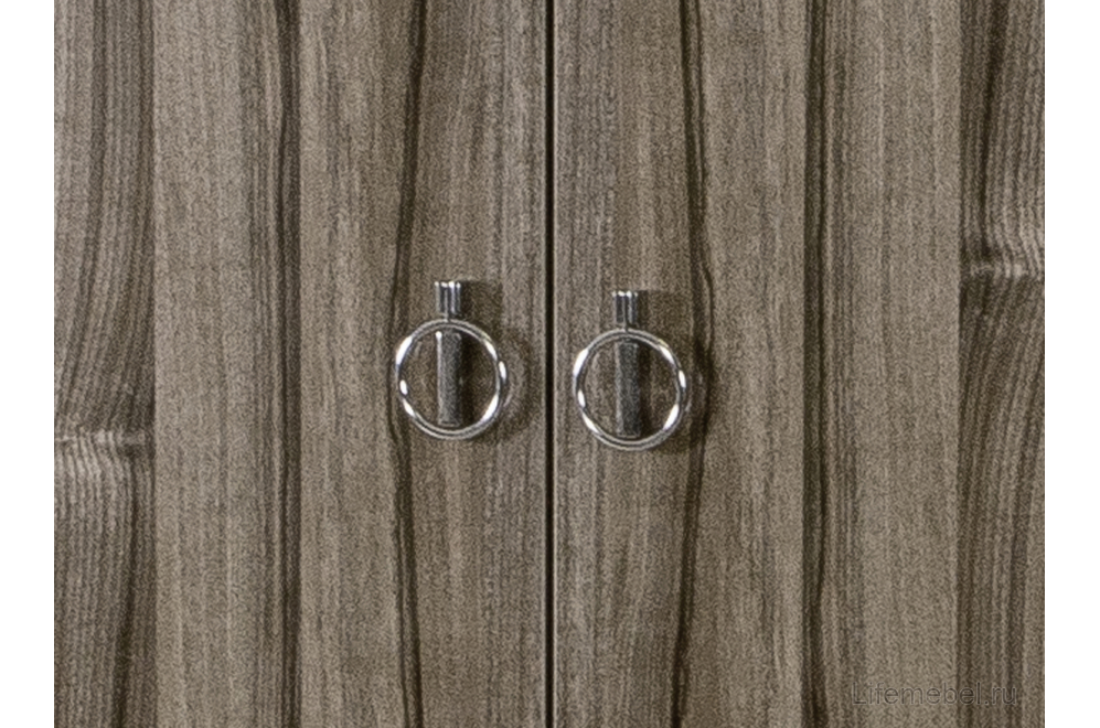 Шкаф Rimini двухдверный орех империя / серебро