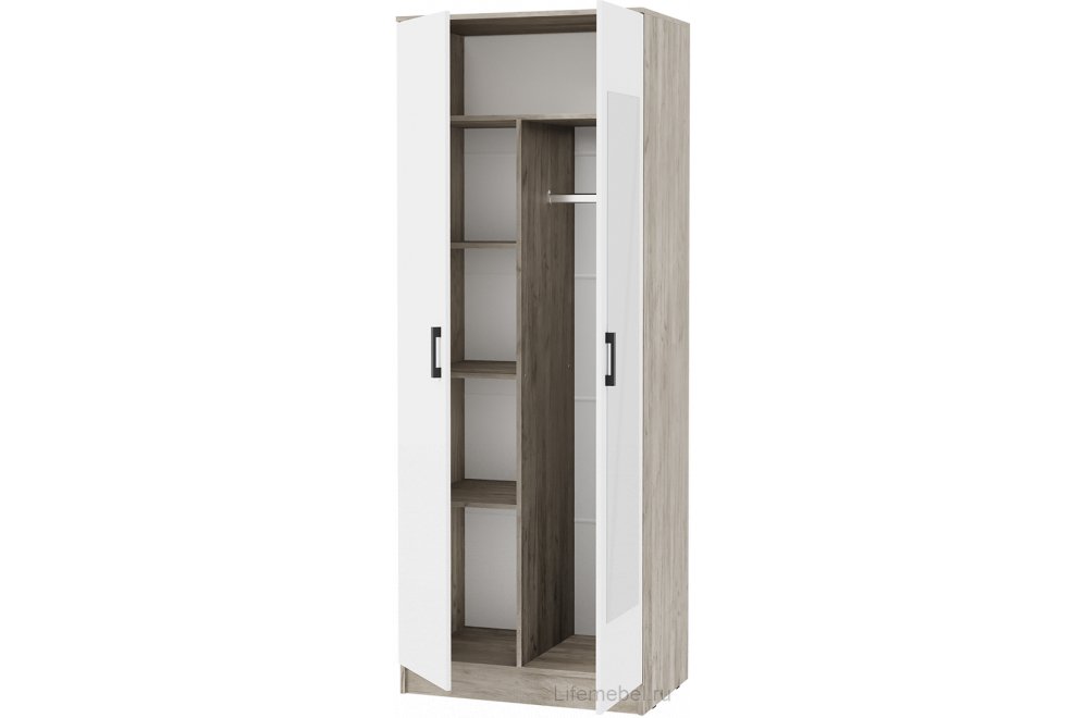 Шкаф Адайн ШК-20 дуб крафт серый / белый