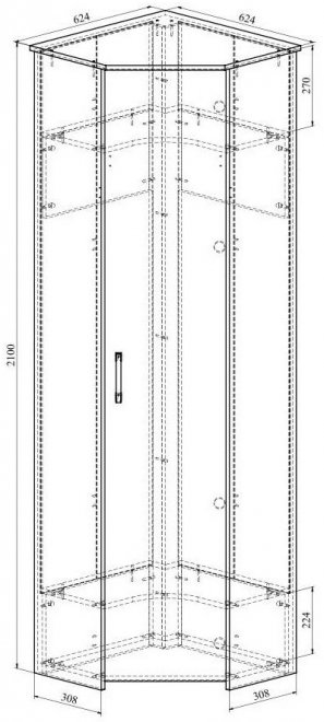 Шкаф Агата АТ-8 дуб крафт золотой