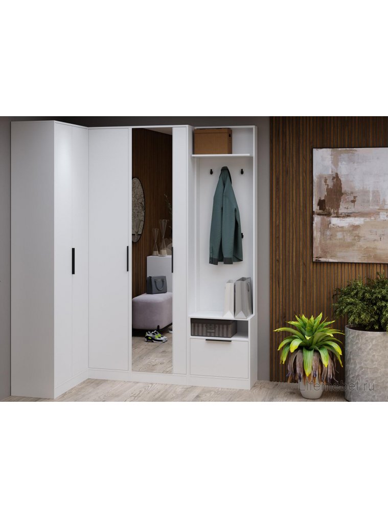 Шкаф Агата угловой белый