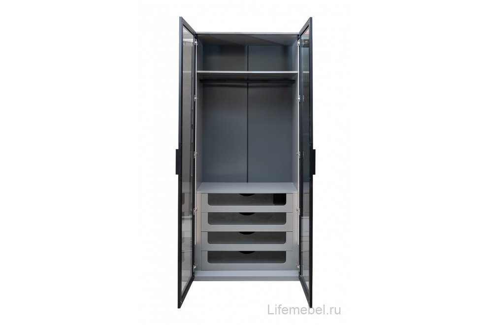 Шкаф Alto GD-10012/1-6 c выдвижными ящиками серый кобальт