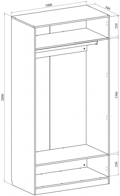 Шкаф Анастасия АН-1К венге луизиана / венге