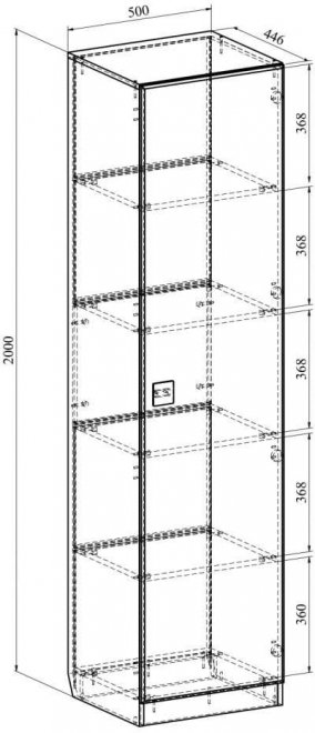 Шкаф Анастасия АН-2К дуб роше / дуб классик синхро