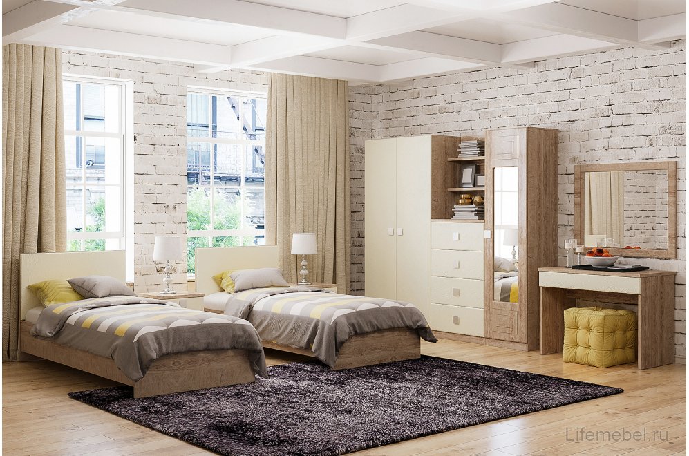 Шкаф Анастасия АН-2К дуб роше / дуб классик синхро