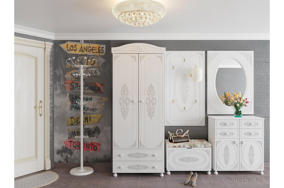 Шкаф Ассоль АС-2 белое дерево