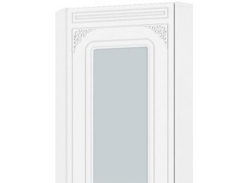 Шкаф угловой Ассоль АС-52К с зеркалом левый белое дерево