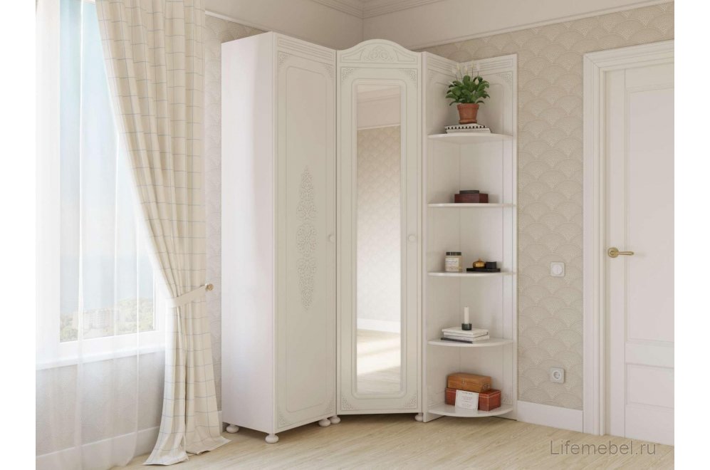 Шкаф Ассоль АС-531К левый белое дерево