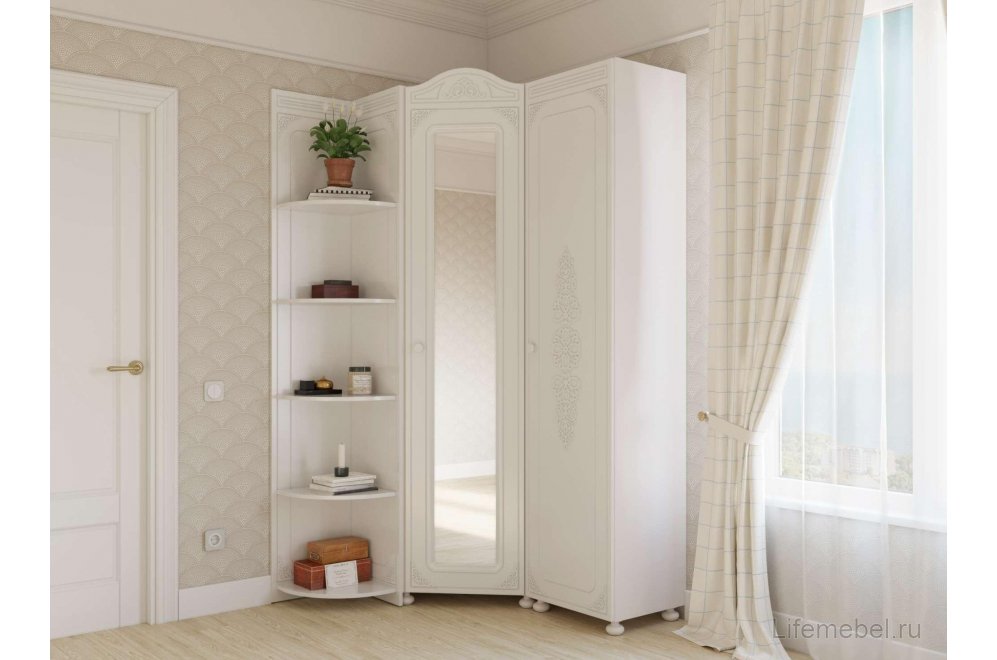 Шкаф Ассоль АС-531К правый белое дерево