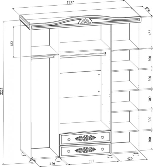 Шкаф Ассоль плюс АС-28 ваниль